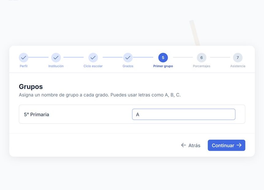 Paso Primer grupo del asistente: grado 5° Primaria con el grupo A.